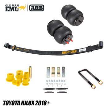 BALLESTAS PARABOLICAS ARB 40 MM + PULMONES DE AIRE TOYOTA HILUX 2015+